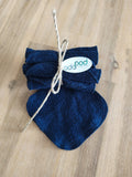 Odd Pod Reusable Baby Wipe in blue cotton towelling.