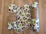 Odd Pod Kitchen Unpaper Towel in a lovely soft mint green, with cute owls on it. These reusable wipes are made from 100% cotton flannel.