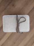 Eco friendly kitchen sponge offered by Odd Pod. The scourer part is made from natural loofah plant and the sponge part is made from 100% cellulose. Comes in white in either a single or pack of three