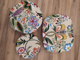 One of Odd Pod's vibrant cotton dish covers in a set of three. Also have a matching runner option available.