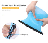 Reusable silicone bag is leak proof and seal proof. 