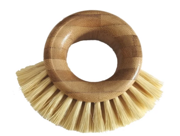 The Bamboo Ring Scrubbing Brush has a comfortable thumb placement handle that is made from FSC approved Bamboo that is naturally anti-microbial. The bristles are made from high quality sisal that is naturally strong and durable.