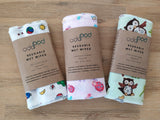 Odd Pod Reusable cotton flannel Baby Wipes in lovely designs. Rolled in packs of 8 each.